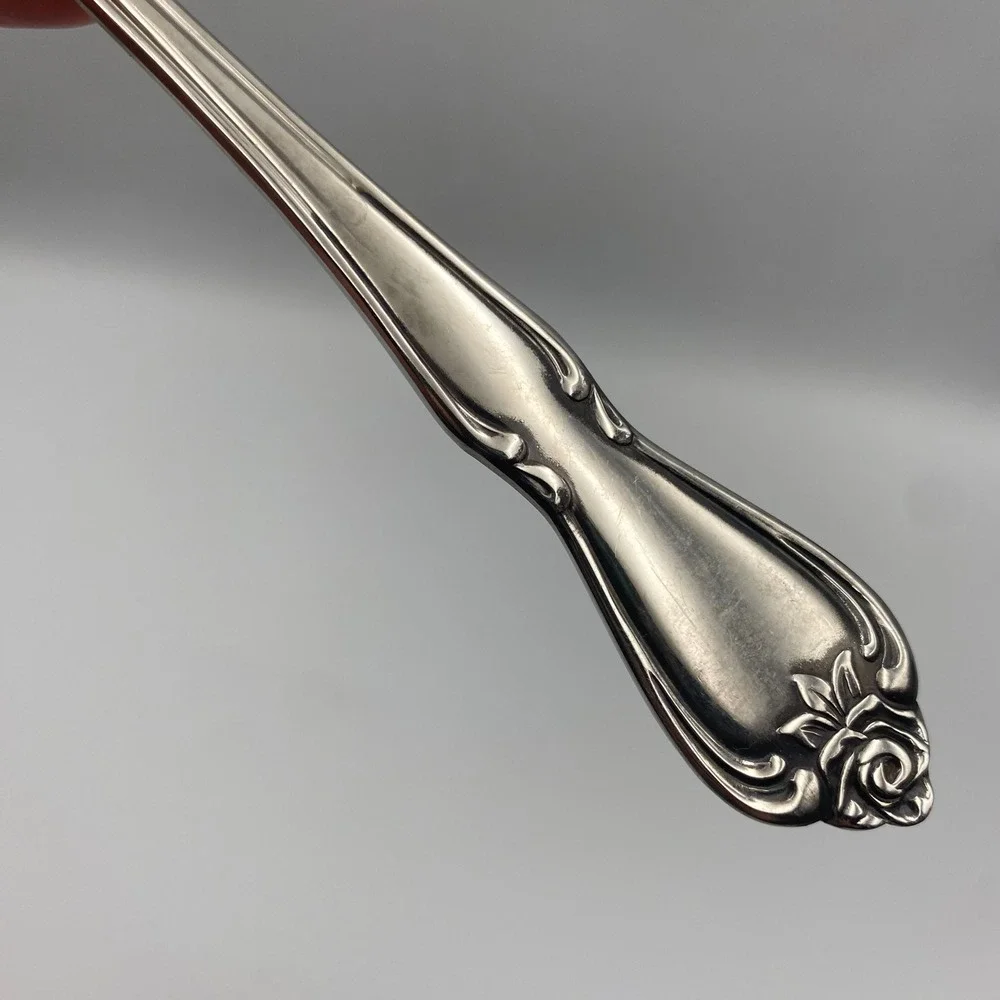 Oneida 1881‎ Rogers Arbor Rose True Rose Stainless Serving Set 5pc Hostess Fork